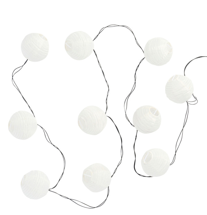 Lanternelyskæde med 10 LED-pærer - Garden